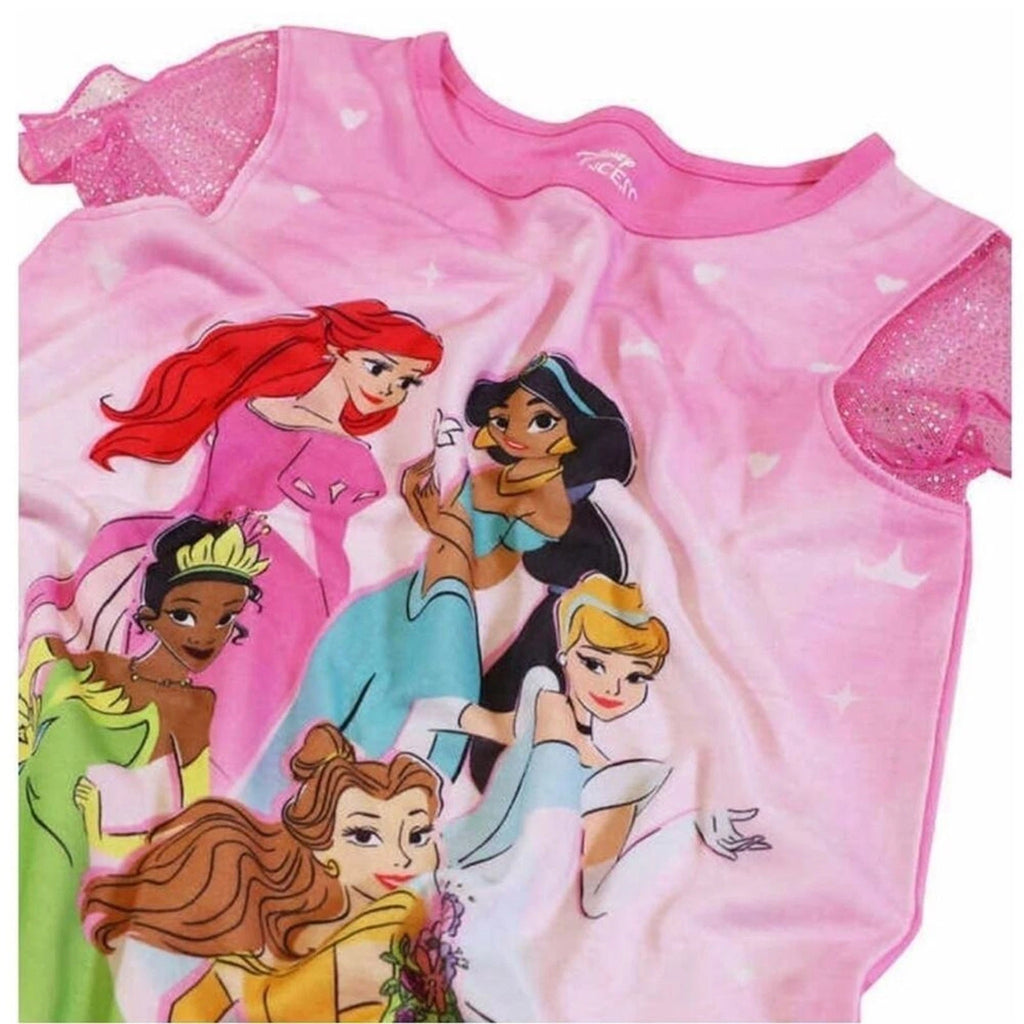 Disney Princess Girl's Pajamas Nightgowns 3 Pack Set Size 6 NWT