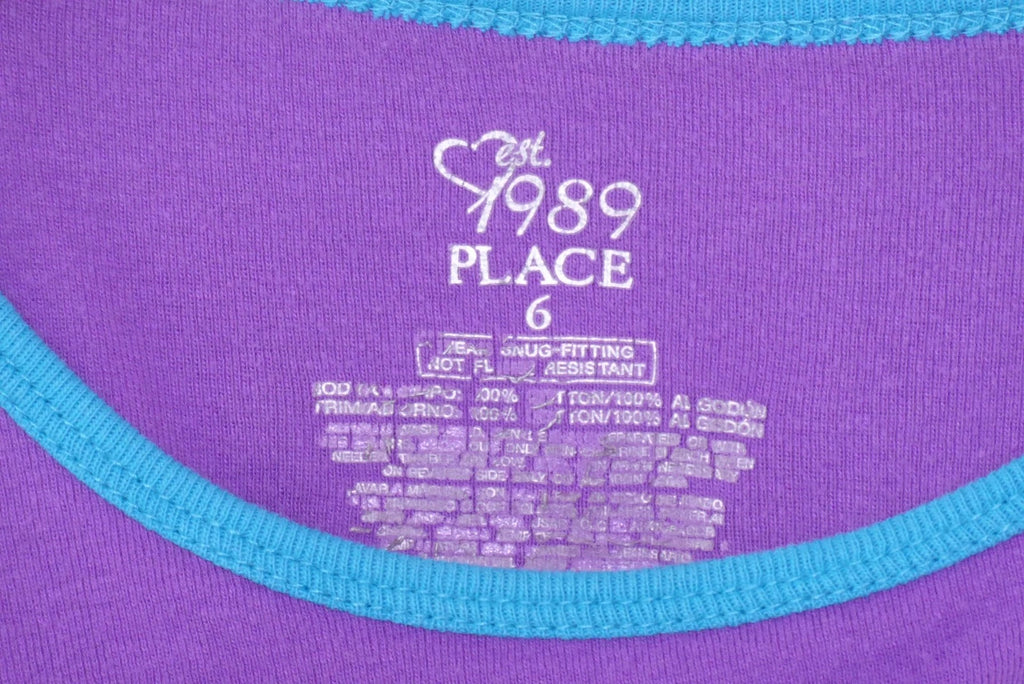 Girl's Pajama set Size 6-Children's Place Short Sleeve/Shorts Purple, striped