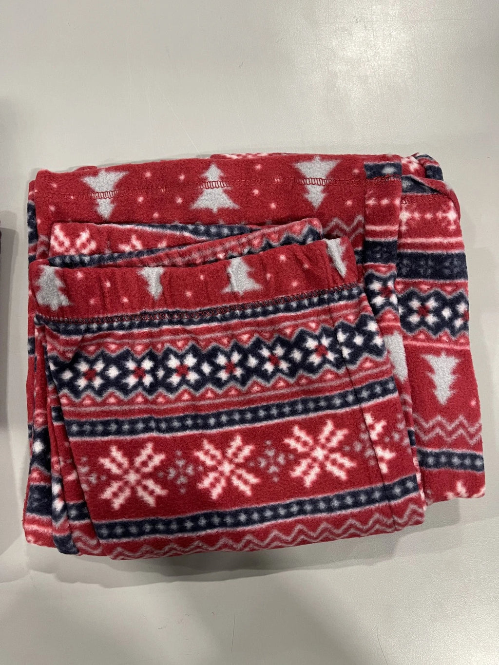 CUDDL DUDS KIDS 2 PIECE PAJAMAS SET - SIZE: YOUTH M(8) - RED