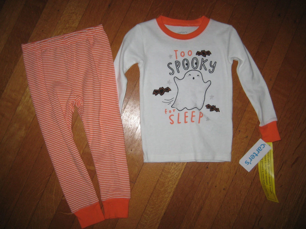 NEW Carter's Unisex Halloween Fall Spooky Ghost 2 Piece PJ Sleep Set 24M NWT