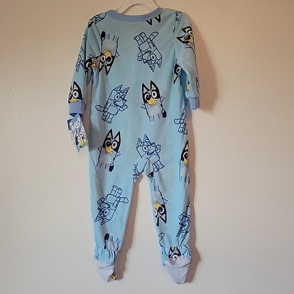 BLUEY One-piece Sleeper Pajamas Size 2T