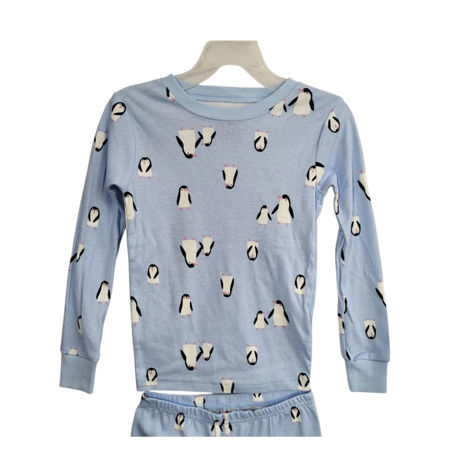 NEW Carter's 4-Piece 100% Cotton Snug Fit Pajama Set Toddler 5T Blue Penguin Boy