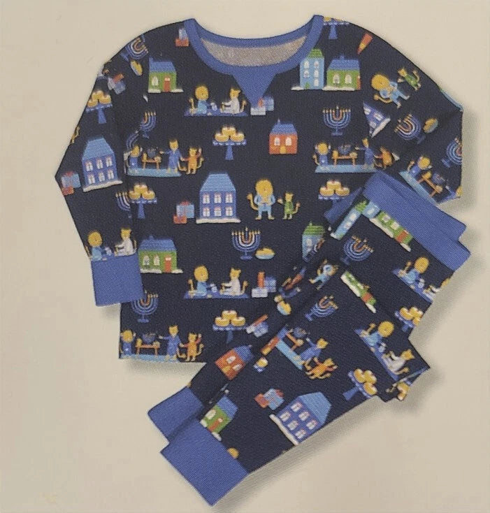 Hannukah Pajama Set - Pajamas for Kids - Lions - Size 10 (507)