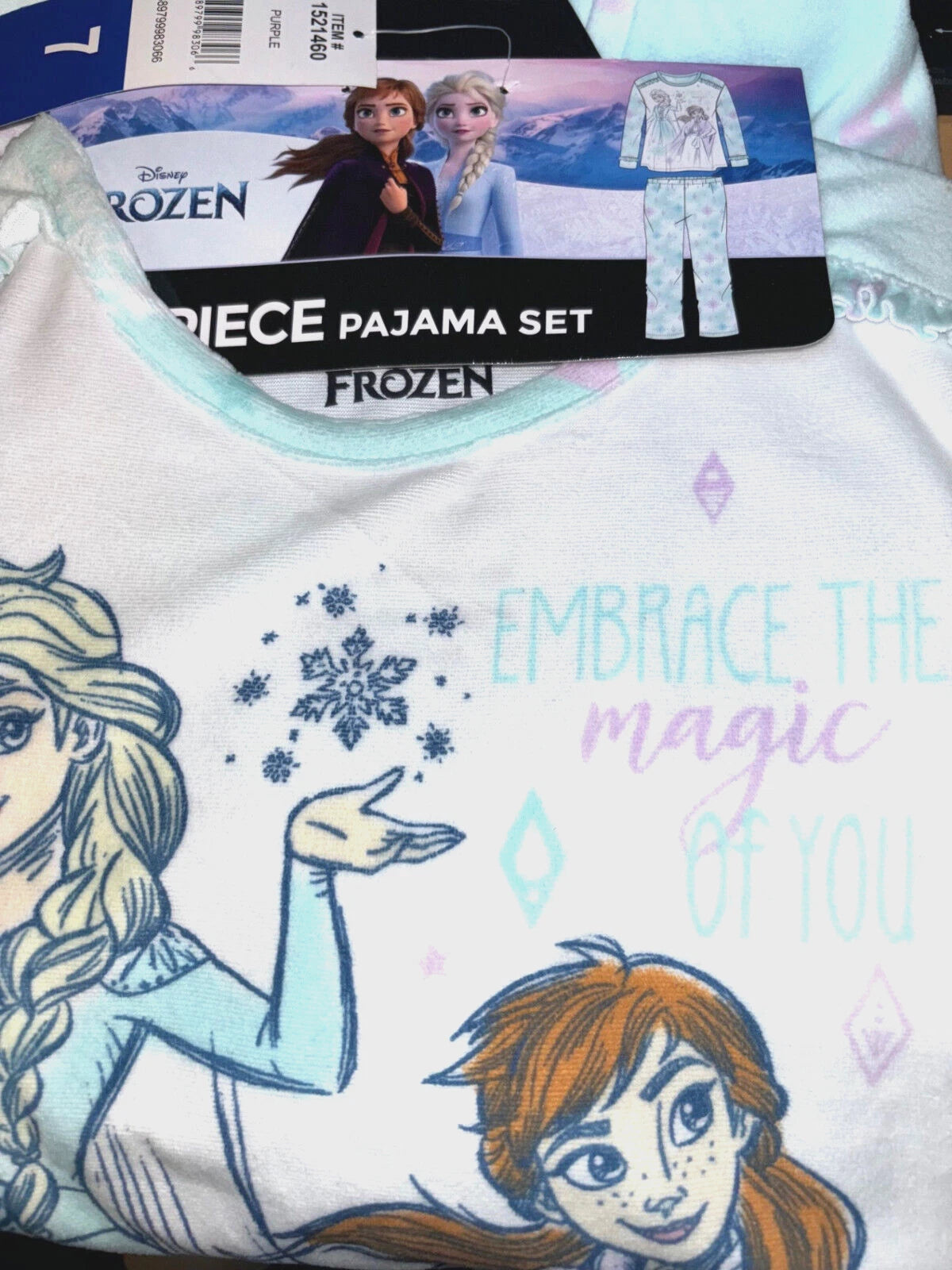 DISNEY'S FROZEN Girls 2-Piece Pajama Set (Purple, Size 4T) NWT