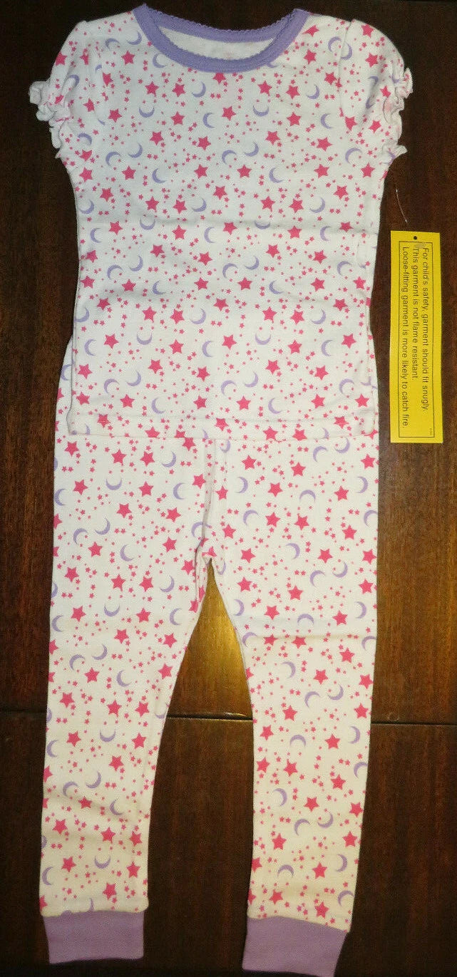 Moon and star print cotton pajama set, 24 month, NWT