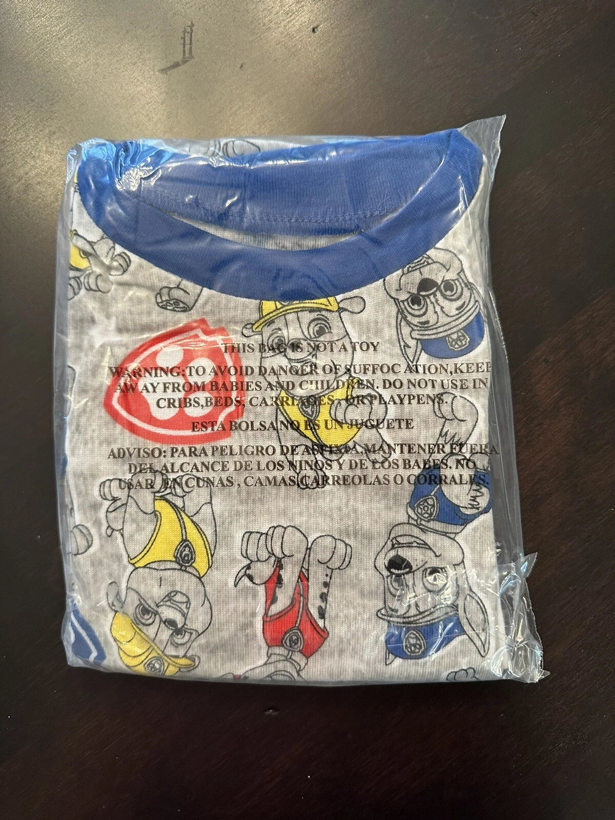 5T: Paw Patrol Boys Pajama Set 4-Piece Cotton Sleepwear Set Grey Print FREE SHIP