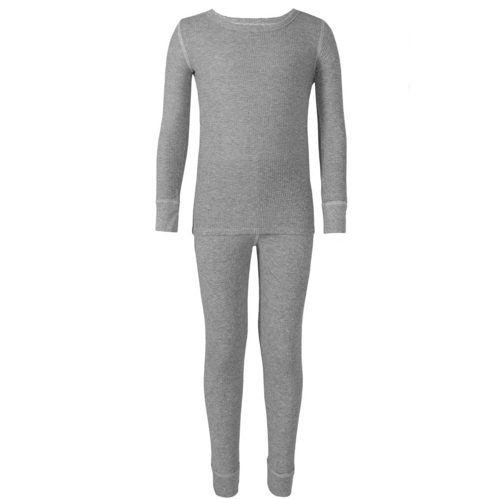Athletic Works Two Piece Pajama Set Girls XXL (18) Grey Thermal Underwear Set