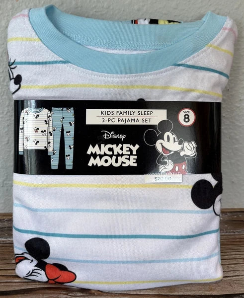 Disney Mickey Mouse 2-Pc Pajama Set, Mickey & Minnie, Unisex, Long-sleeve, BNWT