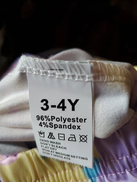 NEW 2 Piece Girls Easter Bunny & Egg Pajama Set Size 3-4 Yr.