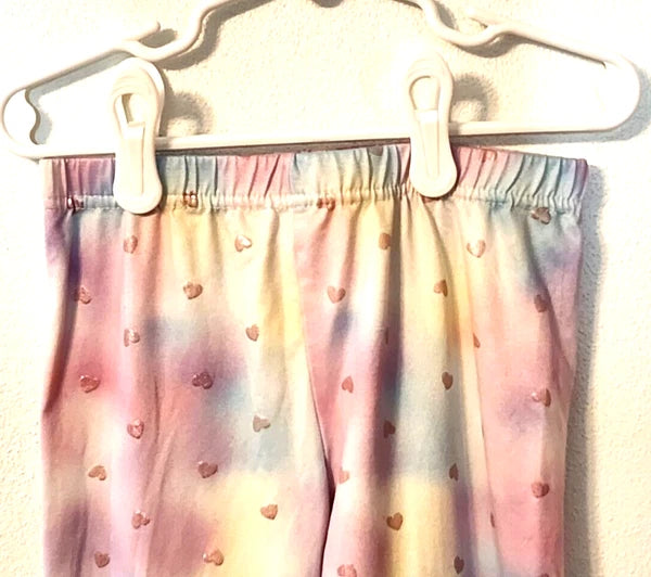 bmagical by btween Girl's 8 Multi Color Pajama Set Glittery Hearts EUC K/110