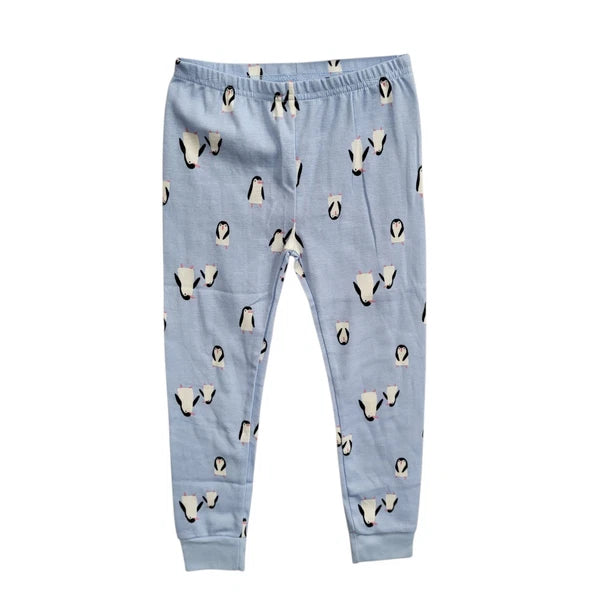 NEW Carter's 4-Piece 100% Cotton Snug Fit Pajama Set Toddler 5T Blue Penguin Boy