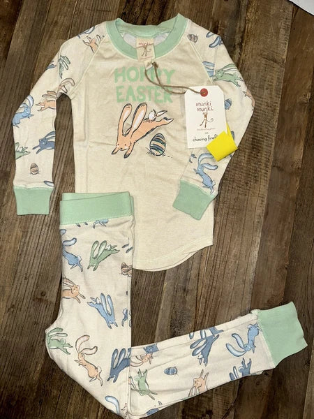 Munki Munki Boys Long Sleeve Easter Pajama Set Size 4
