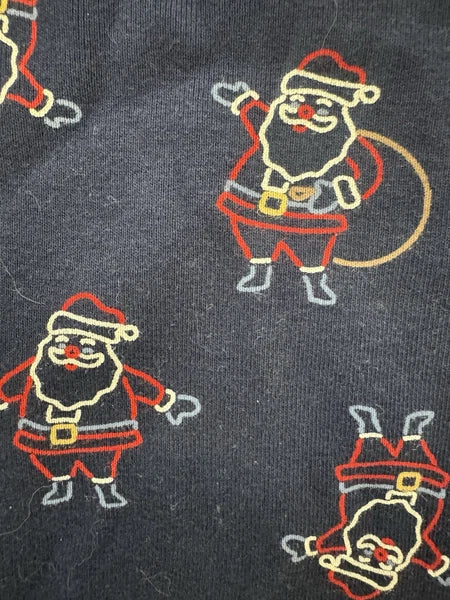 Gap Kids Sz 10 Kids Santa Claus Pajamas PJs Christmas Holidays Blue 2 Pieces
