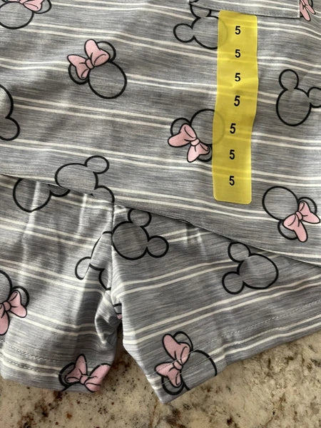 Disney Minnie Girls  Kids Pajama Set 2 Piece Set  Size 5 ~ New
