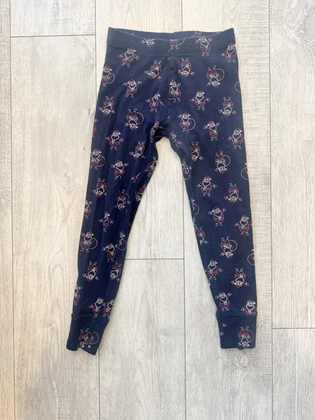 Gap Kids Sz 10 Kids Santa Claus Pajamas PJs Christmas Holidays Blue 2 Pieces