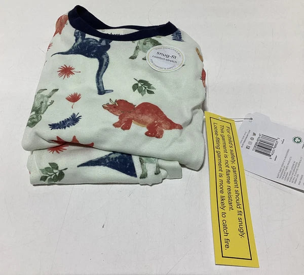 Burt's Bee Boys' PJ Sets, Tee and Pant Dino Friends Size 4T LOT OF 2