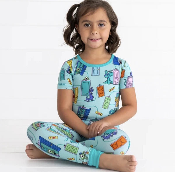 Little Sleepies 🚪 Disney Pixar Monsters Inc. Scream Team Pajama PJ Set 9/10