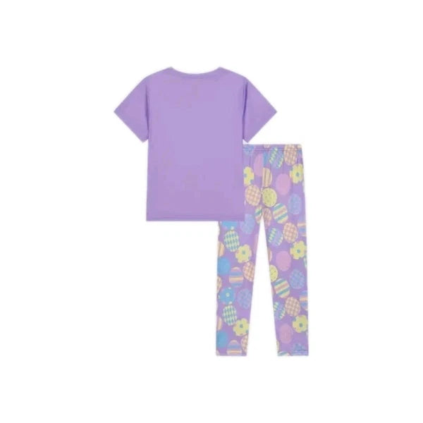 NEW 2 Piece Girls Easter Bunny & Egg Pajama Set Size 3-4 Yr.