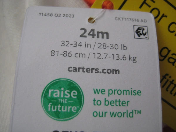 NEW Carter's Unisex Halloween Fall Spooky Ghost 2 Piece PJ Sleep Set 24M NWT