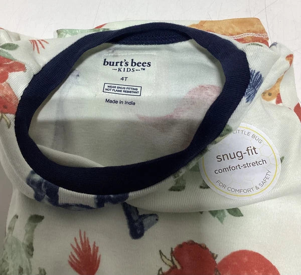 Burt's Bee Boys' PJ Sets, Tee and Pant Dino Friends Size 4T LOT OF 2