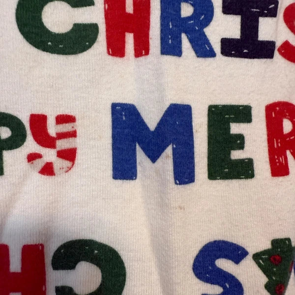 Carters Kids Christmas Pajama Set 2T White/Multicolor Cotton