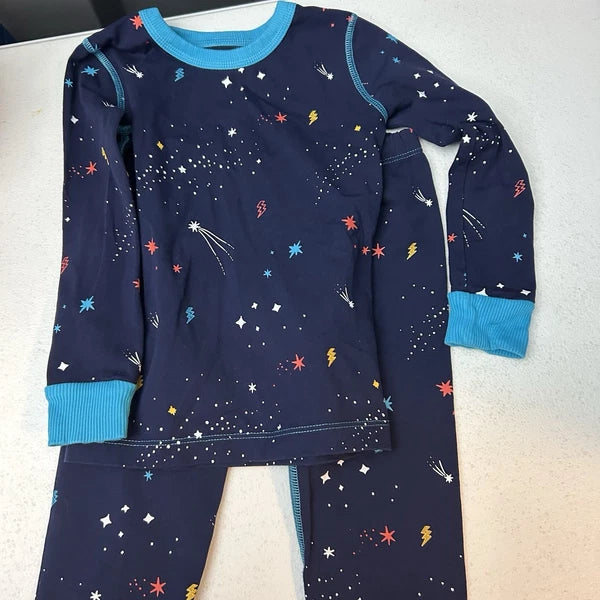 Mightly Kids' Fair Trade 100% Organic Cotton Tight Fit Pajamas Galaxy Size 3T