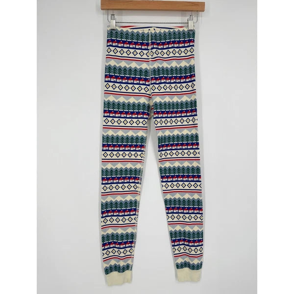 Hanna Andersson Holiday Mountain Village Pajama Set Long Sleeve Top Pants 12