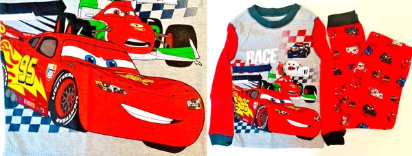 Disney Store Cars Boys Long Sleeve Pajama Set Sz 3 Lightning McQueen PJs NWT