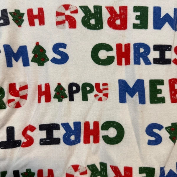 Carters Kids Christmas Pajama Set 2T White/Multicolor Cotton