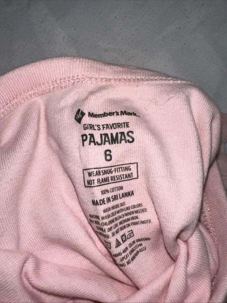 Member's Mark Girl's Long Sleeve & Legging Pajama Set Size 6