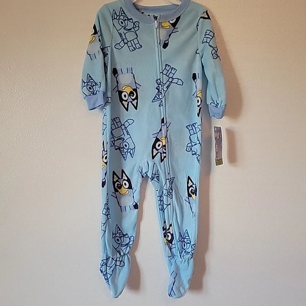 BLUEY One-piece Sleeper Pajamas Size 2T