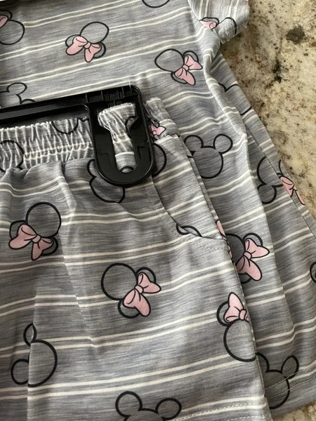 Disney Minnie Girls  Kids Pajama Set 2 Piece Set  Size 5 New