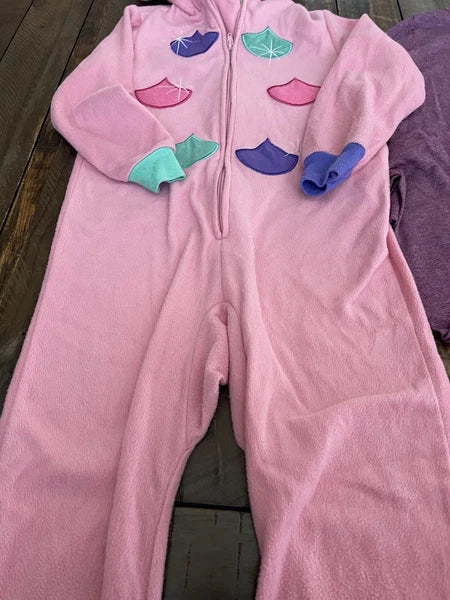 Girls Size 4-5 Pajama Set. Hoodie Zip Up PJs And 32 Heat Set A