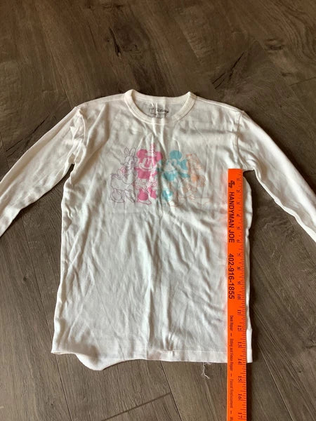 Gap Disney Pajama Set Youth Girl Size XL X-Large 14 16 Purple Pink Flowers Soft