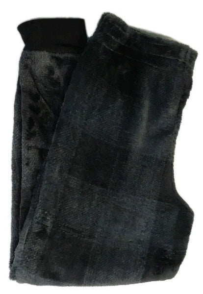 Boys Cat & Jack XS (4/5) Black Plaid 2 Piece Fleece Pajama