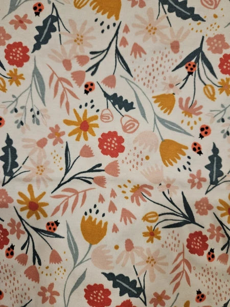 Cat & Jack 2pc Girl's Flower and Stripes Pajama Set Size 8 NWT 2E206