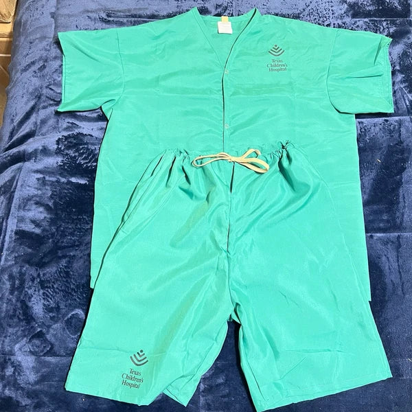 Children’s Pajama Green Shirt & Shorts Medium