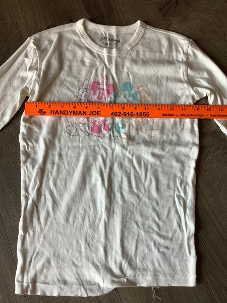 Gap Disney Pajama Set Youth Girl Size XL X-Large 14 16 Purple Pink Flowers Soft