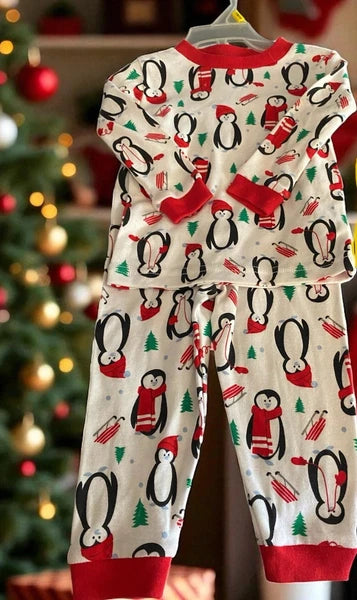 Kids 18 Months Christmas Pajama Set Penguins Kidgets