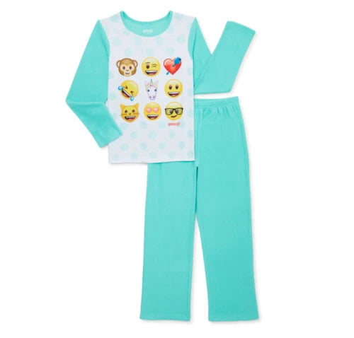 Emoji Girls 2 Piece Pajama Set-6/6X-NWT