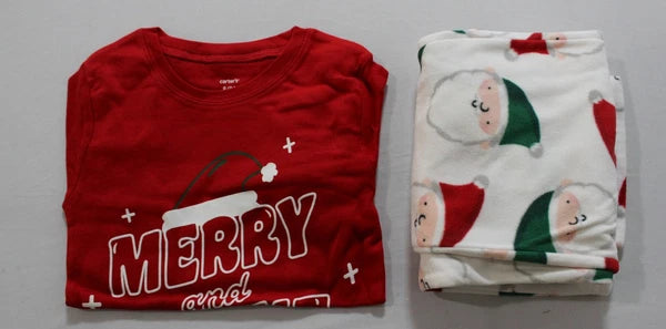 Carter's Boy's 2-Piece Christmas Fleece L/S Pajama Set CG2 Red Size 8 NWT
