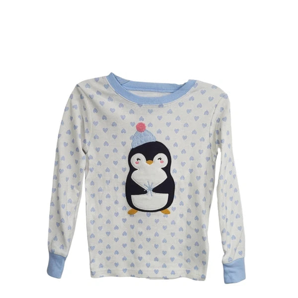 NEW Carter's 4-Piece 100% Cotton Snug Fit Pajama Set Toddler 5T Blue Penguin Boy