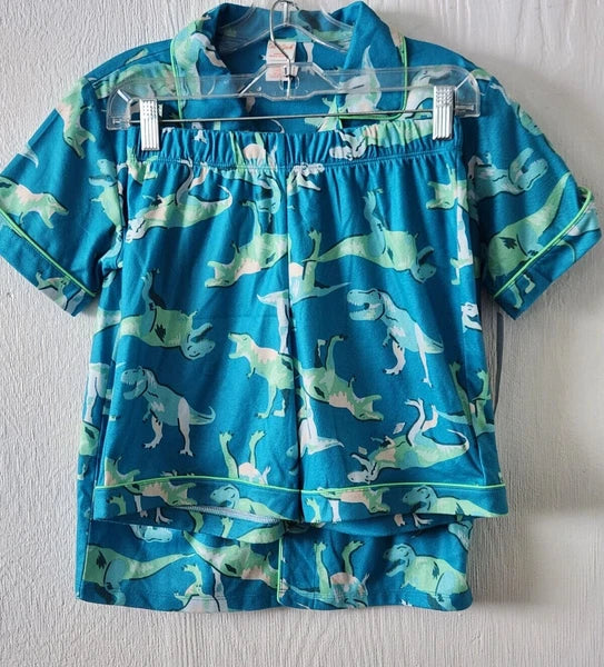 Cat & Jack Girls Flannel Dinosaurs Pajama Set Flame Resistant Unisex (C7)