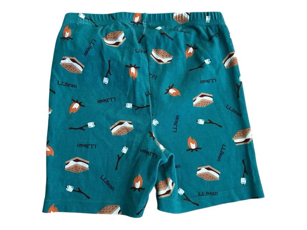 L.L. Bean S'mores Pajama Set Shorts and Short Sleeve Size 14